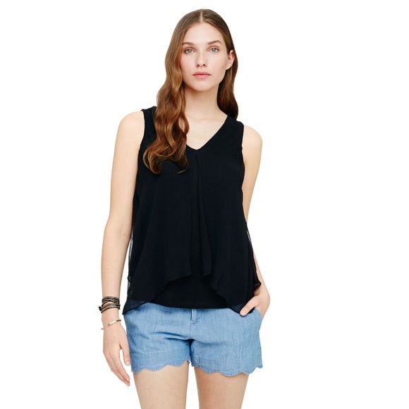 Club Monaco Tops - Club Monaco Adriana Eyelet Tank in Black Med NWT